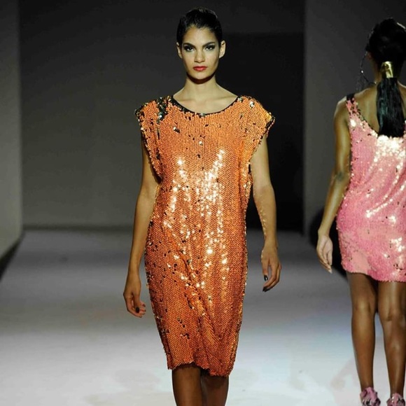 NWOT Sequined Party Cocktail Dress Cesar Galindo - Picture 7 of 8